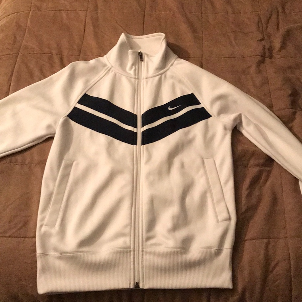Nike white zip up jacket
